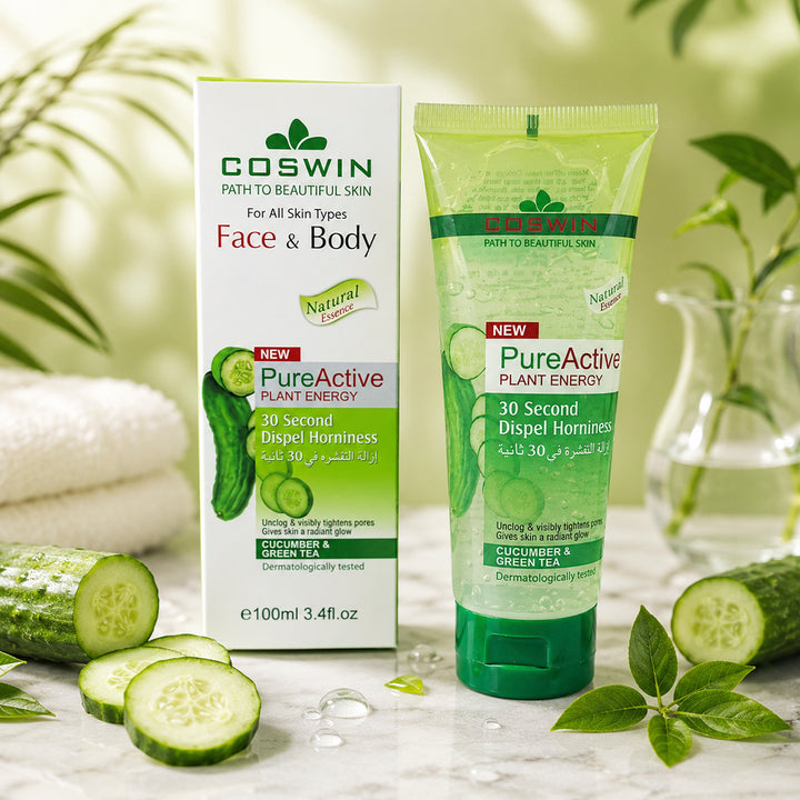 COSWIN PureActive Plant Energy Face & Body Gel – Cucumber & Green Tea Pore Tightening Gel