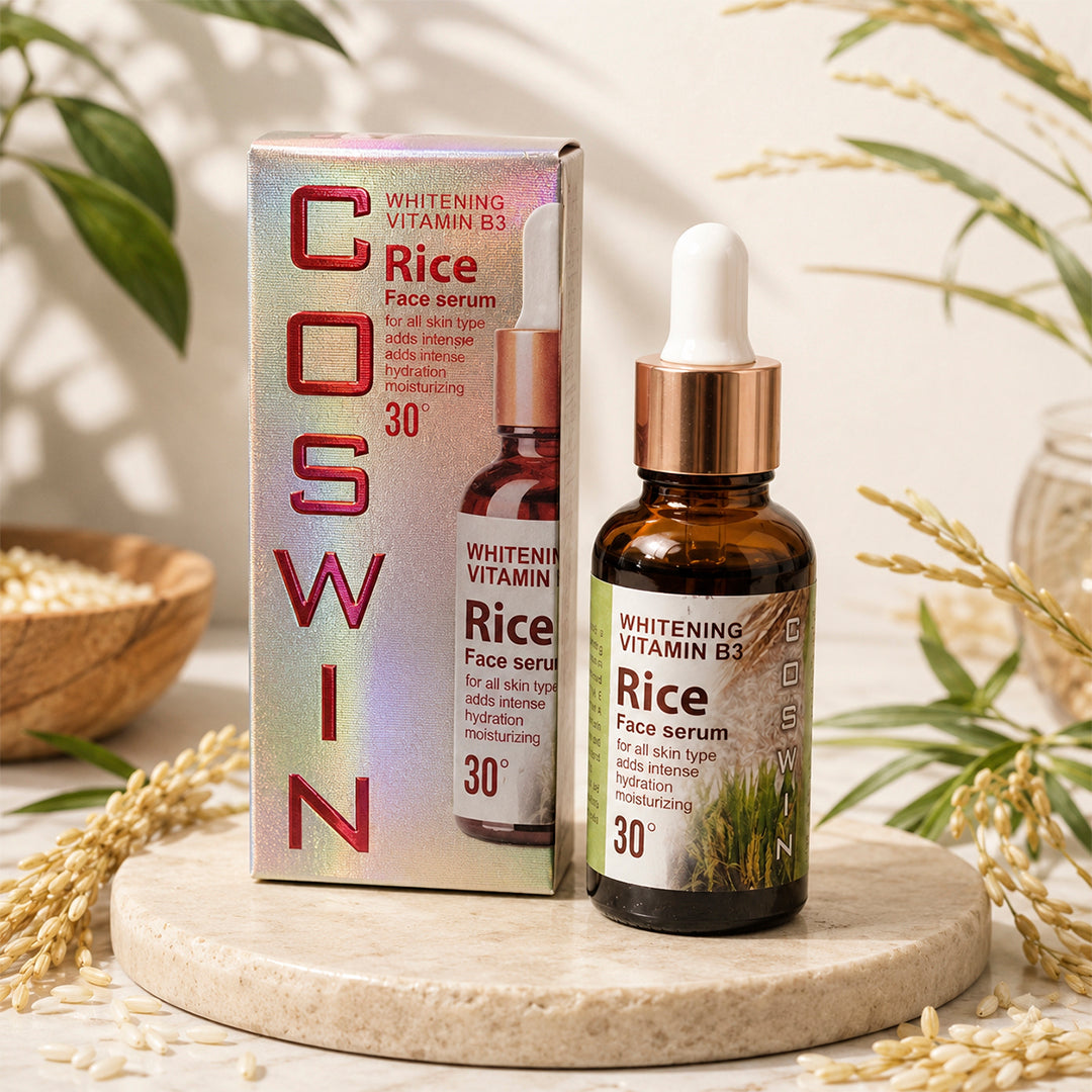 COSWIN Whitening Vitamin B3 Rice Face Serum – Intense Hydration & Brightening Care