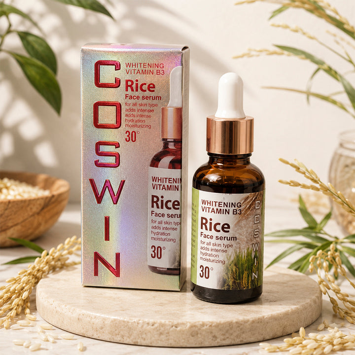 COSWIN Whitening Vitamin B3 Rice Face Serum – Intense Hydration & Brightening Care