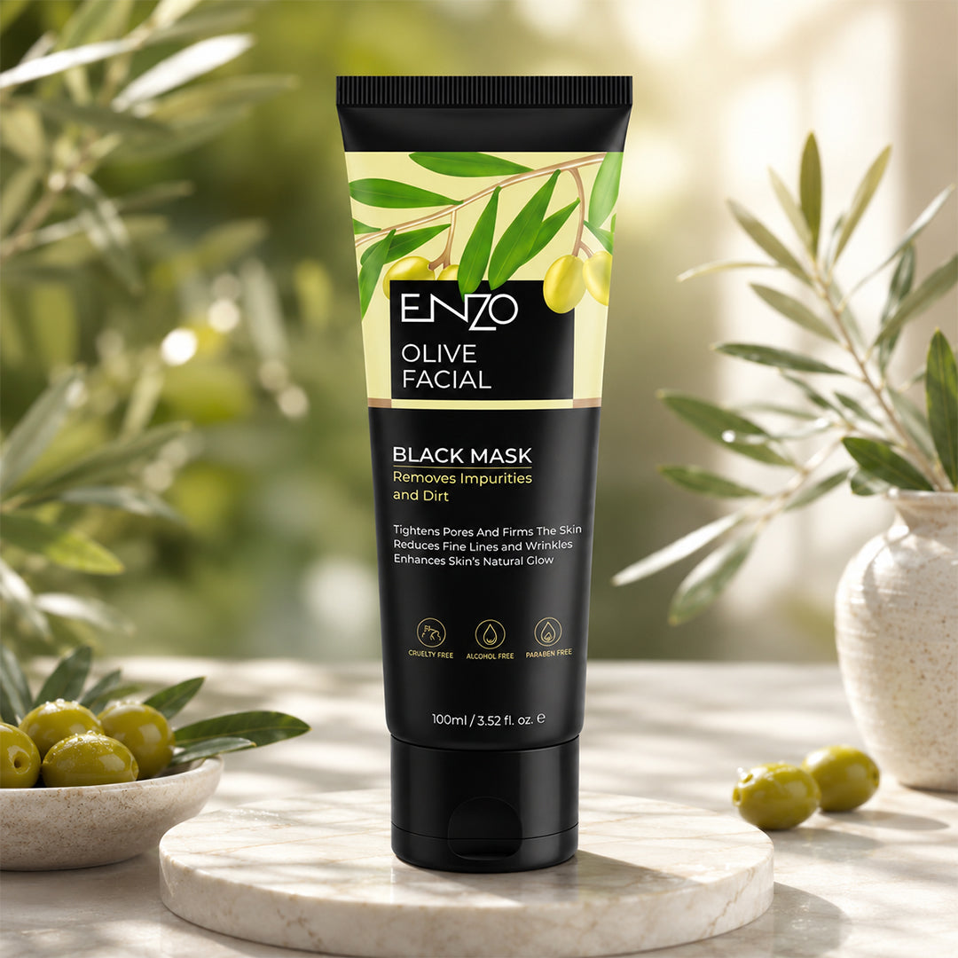 ENZO Olive Facial Black Mask – Pore Tightening & Anti-Wrinkle Peel-Off Mask