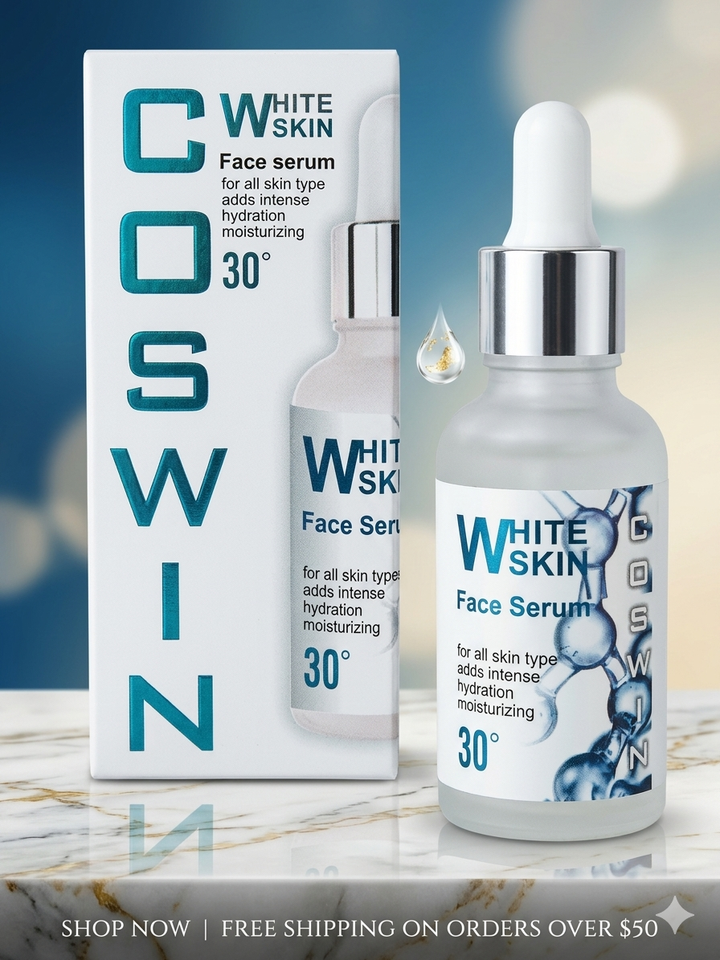 COSWIN White Skin Face Serum – Intense Hydration & Moisturizing Serum for All Skin Types