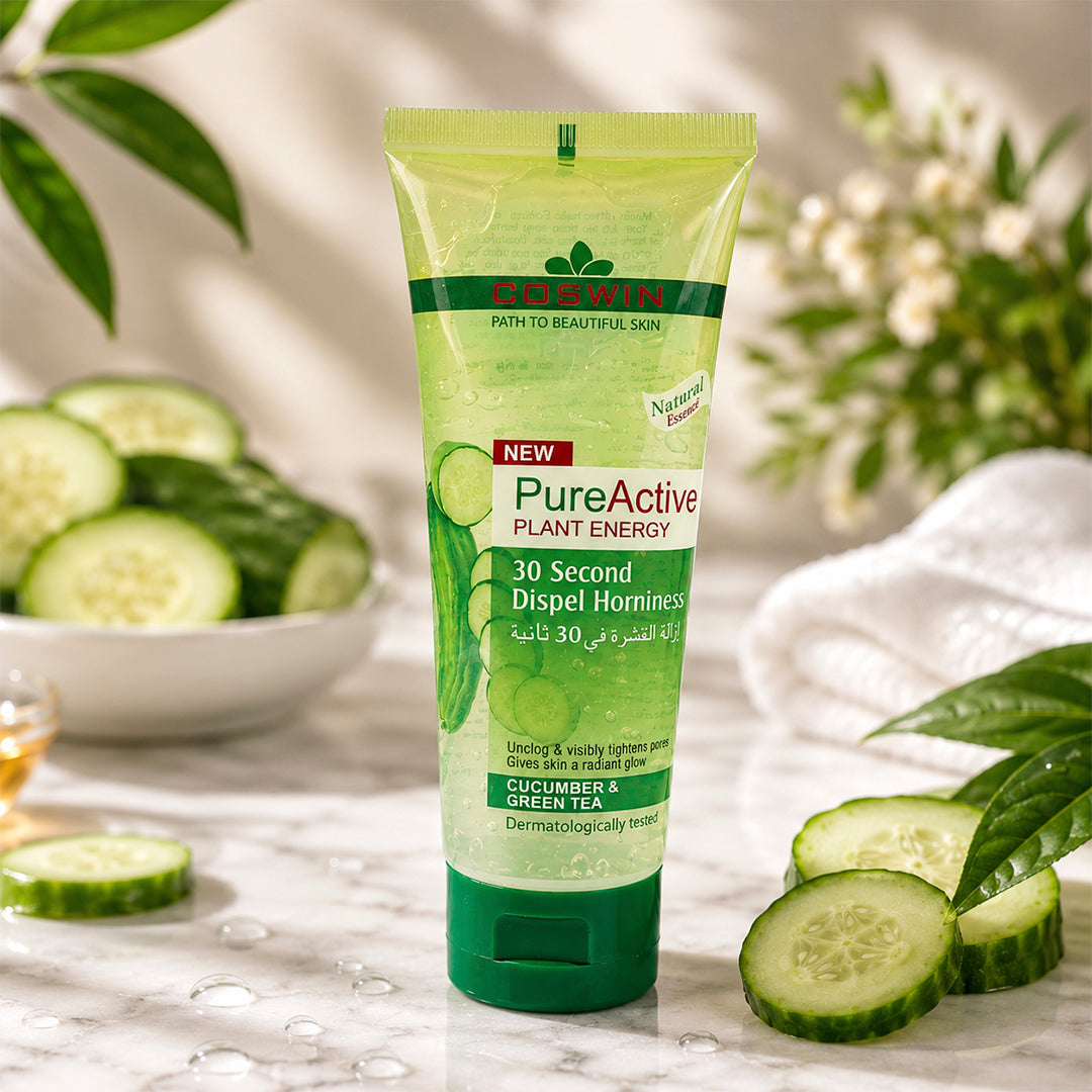 COSWIN PureActive Plant Energy Face & Body Gel – Cucumber & Green Tea Pore Tightening Gel