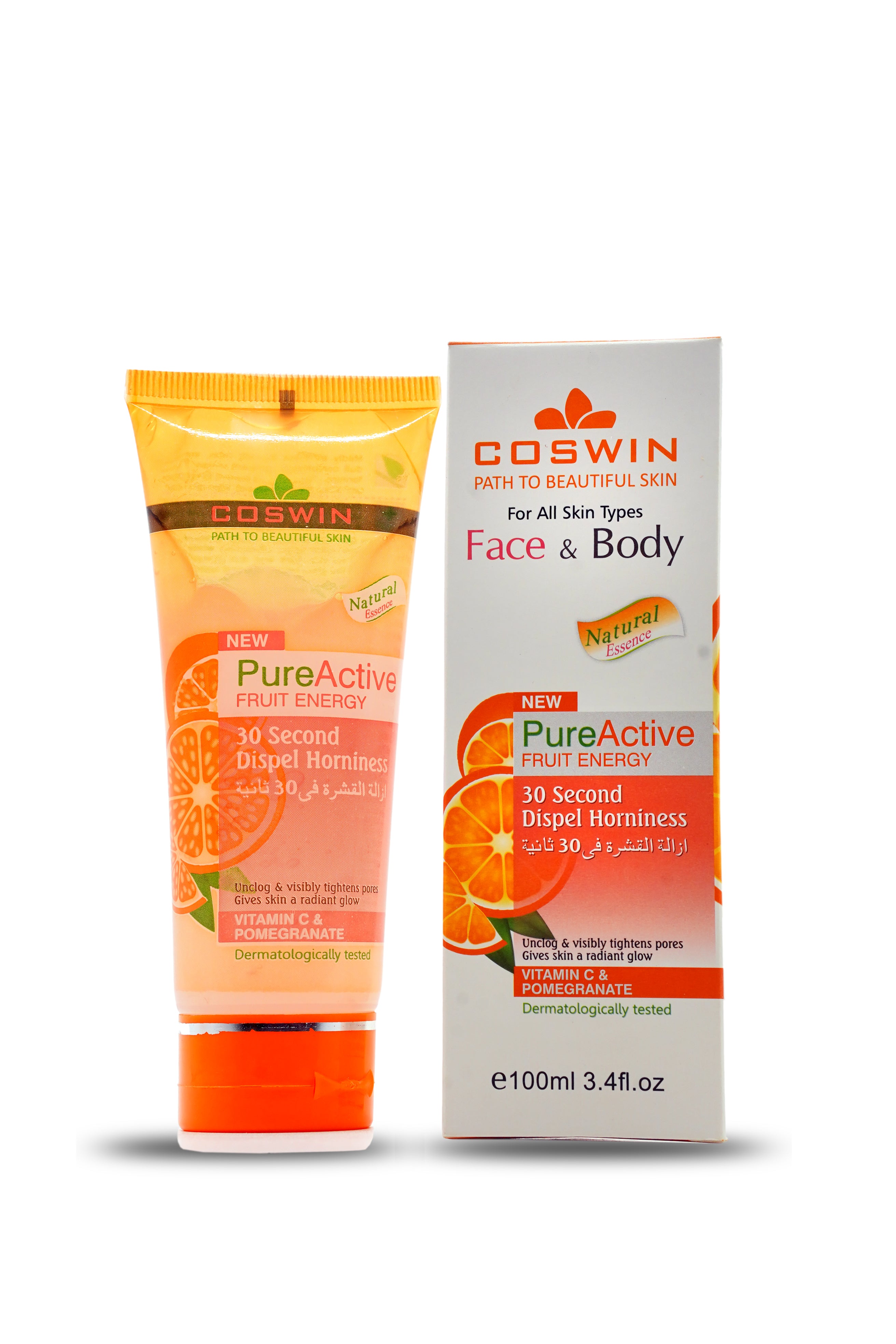 COSWIN PureActive Face & Body Gel – Fruit Energy and Plant Energy Skin Care Gel
