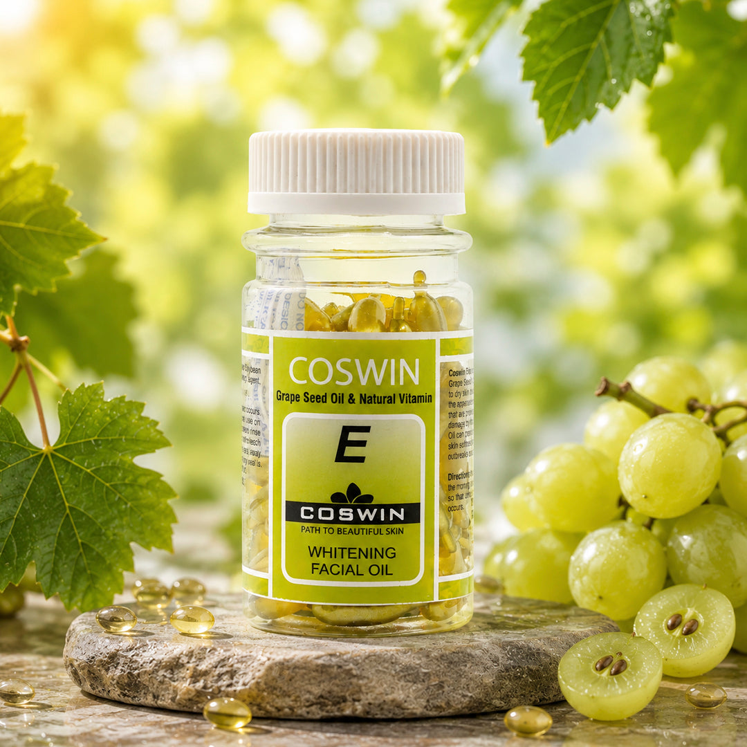 COSWIN Whitening Facial Oil Capsules – Rosehip, Avocado & Grape Seed Oil with Vitamin E