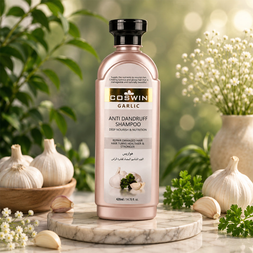COSWIN Garlic Anti Dandruff Shampoo – Deep Nourish & Hair Repair Formula