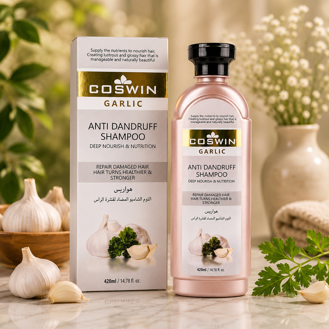 COSWIN Garlic Anti Dandruff Shampoo – Deep Nourish & Hair Repair Formula