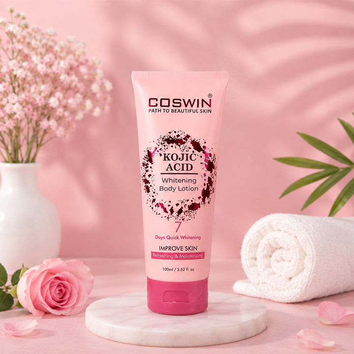 COSWIN Kojic Acid Whitening Body Lotion – Refreshing & Moisturizing Skin Brightening Lotion