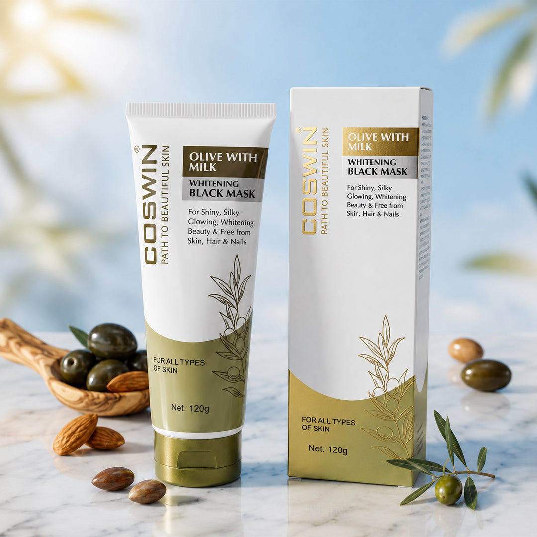 COSWIN Olive With Milk Whitening Black Mask – Deep Cleansing Glow & Skin Brightening Mask