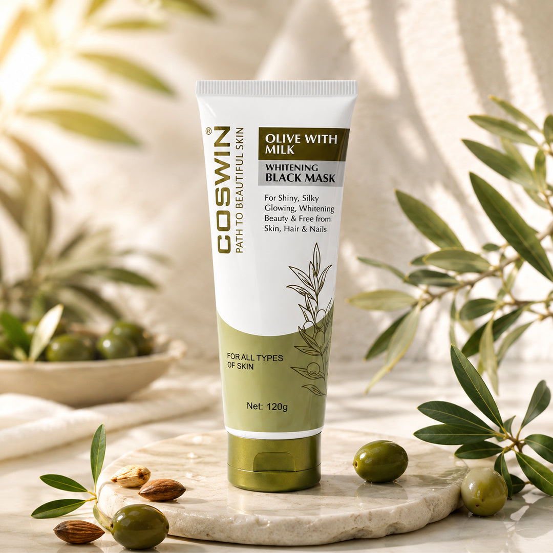 COSWIN Olive With Milk Whitening Black Mask – Deep Cleansing Glow & Skin Brightening Mask