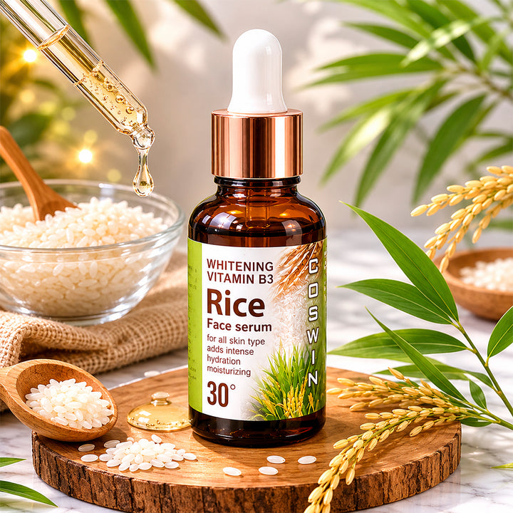 COSWIN Whitening Vitamin B3 Rice Face Serum – Intense Hydration & Brightening Care