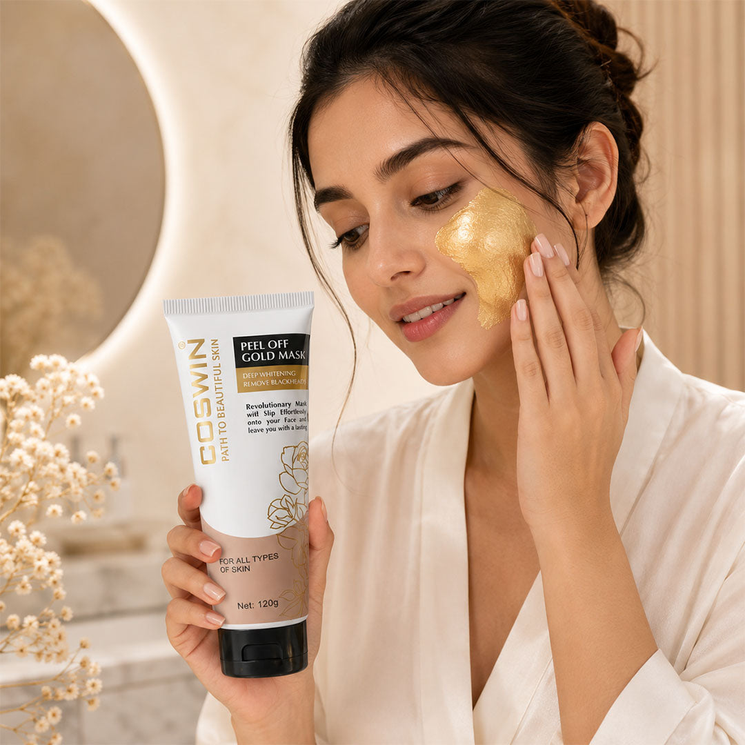 COSWIN Peel Off Gold Mask – Deep Whitening Blackhead Remover for Glowing Skin