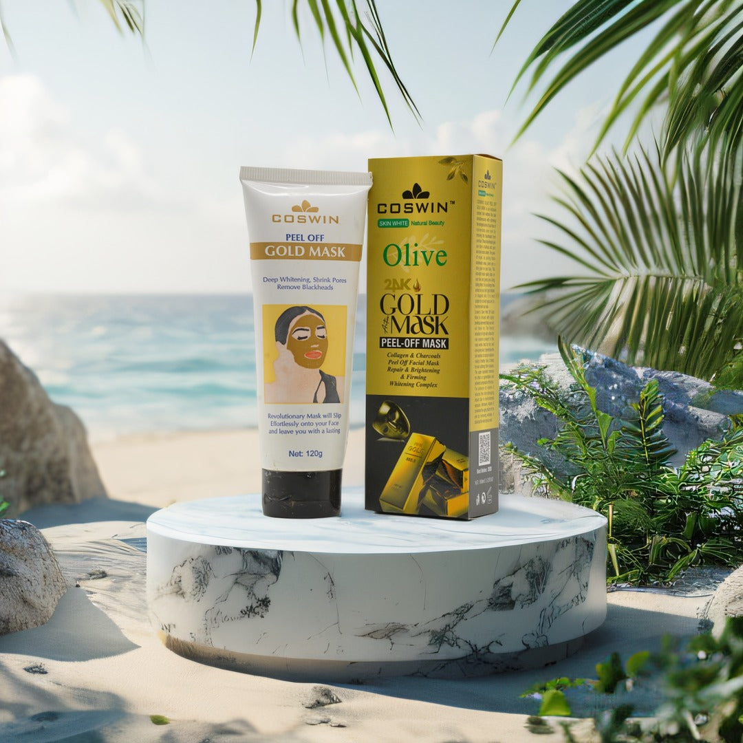COSWIN Peel-Off Mask Collection – 24K Gold, Aloe Vera & Vitamin C Black Mask