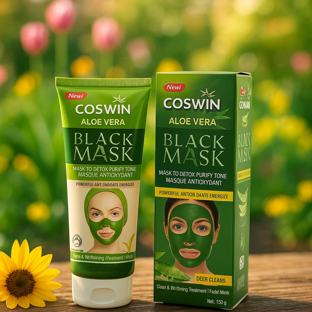 COSWIN Peel-Off Mask Collection – 24K Gold, Aloe Vera & Vitamin C Black Mask