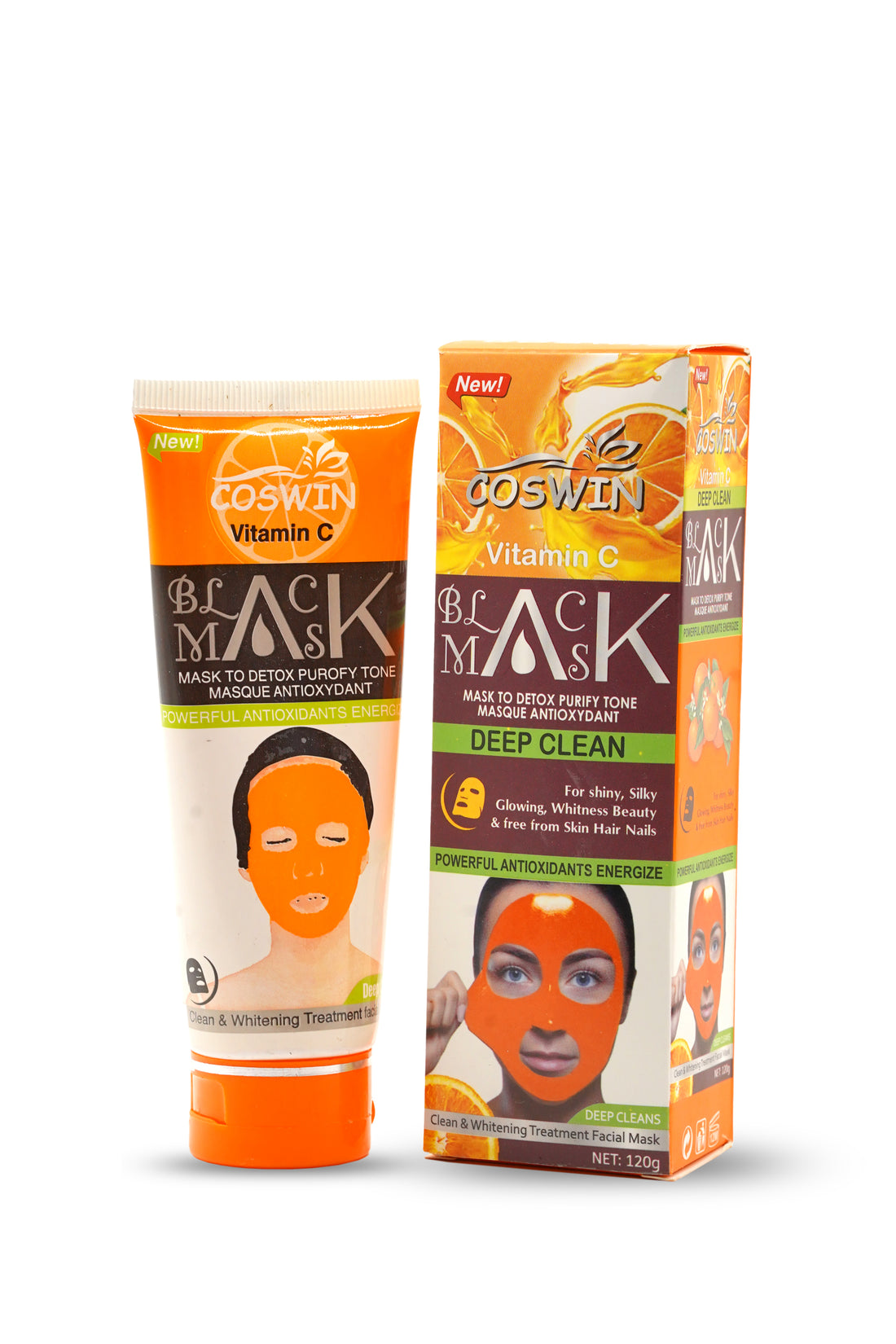 COSWIN Peel-Off Mask Collection – 24K Gold, Aloe Vera & Vitamin C Black Mask