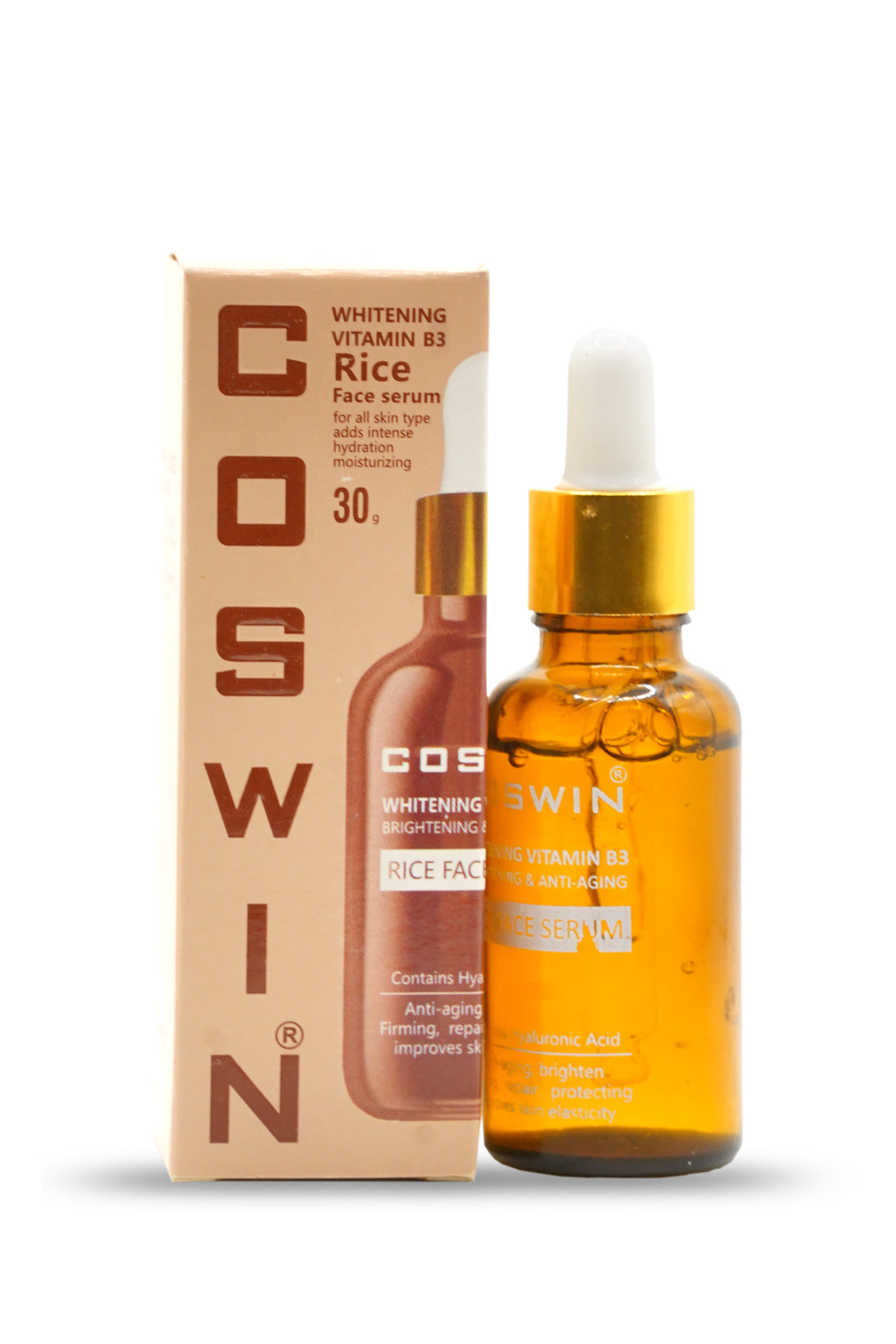 COSWIN Brightening Face Serum Collection – White Skin & Rice Vitamin B3 Anti-Aging Serum