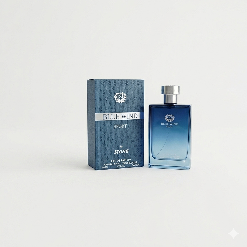 Blue Wind Sport Eau De Parfum by Stone – Premium Fresh Marine Men's Fragrance (100ml)