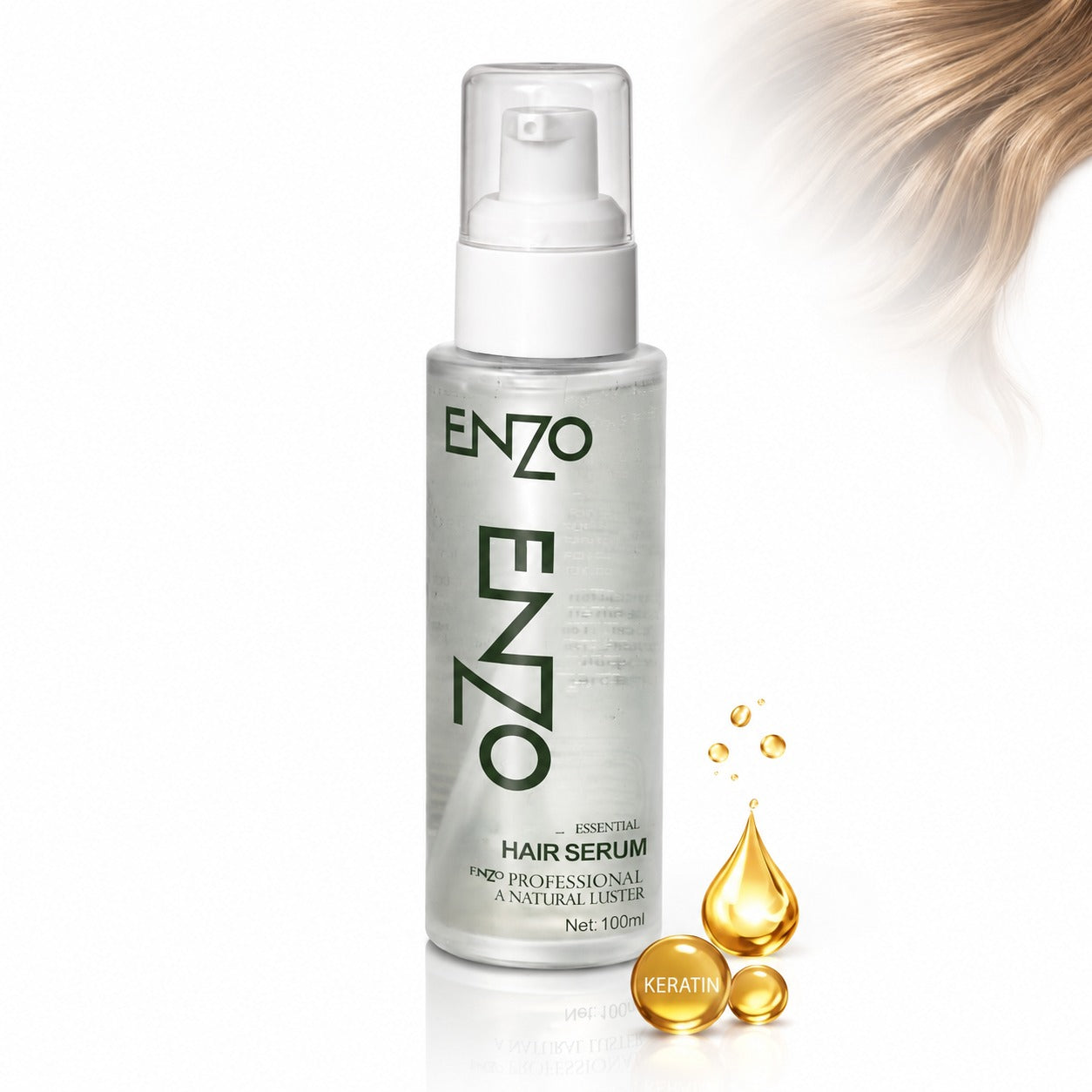ENZO Professional Keratin Hair Serum – Smooth, Shiny & Frizz Control Hair Care 100ml