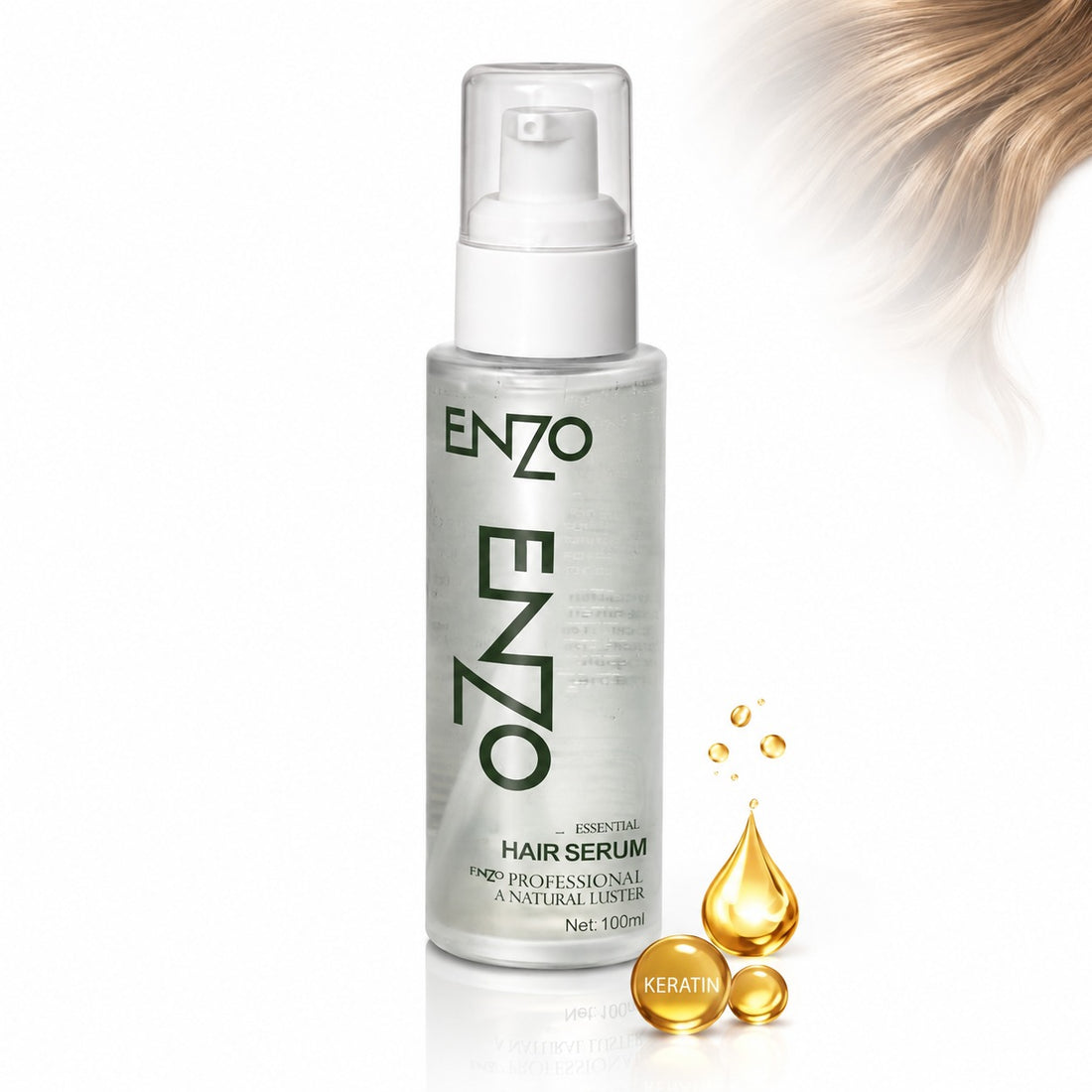 ENZO Professional Keratin Hair Serum – Smooth, Shiny & Frizz Control Hair Care 100ml