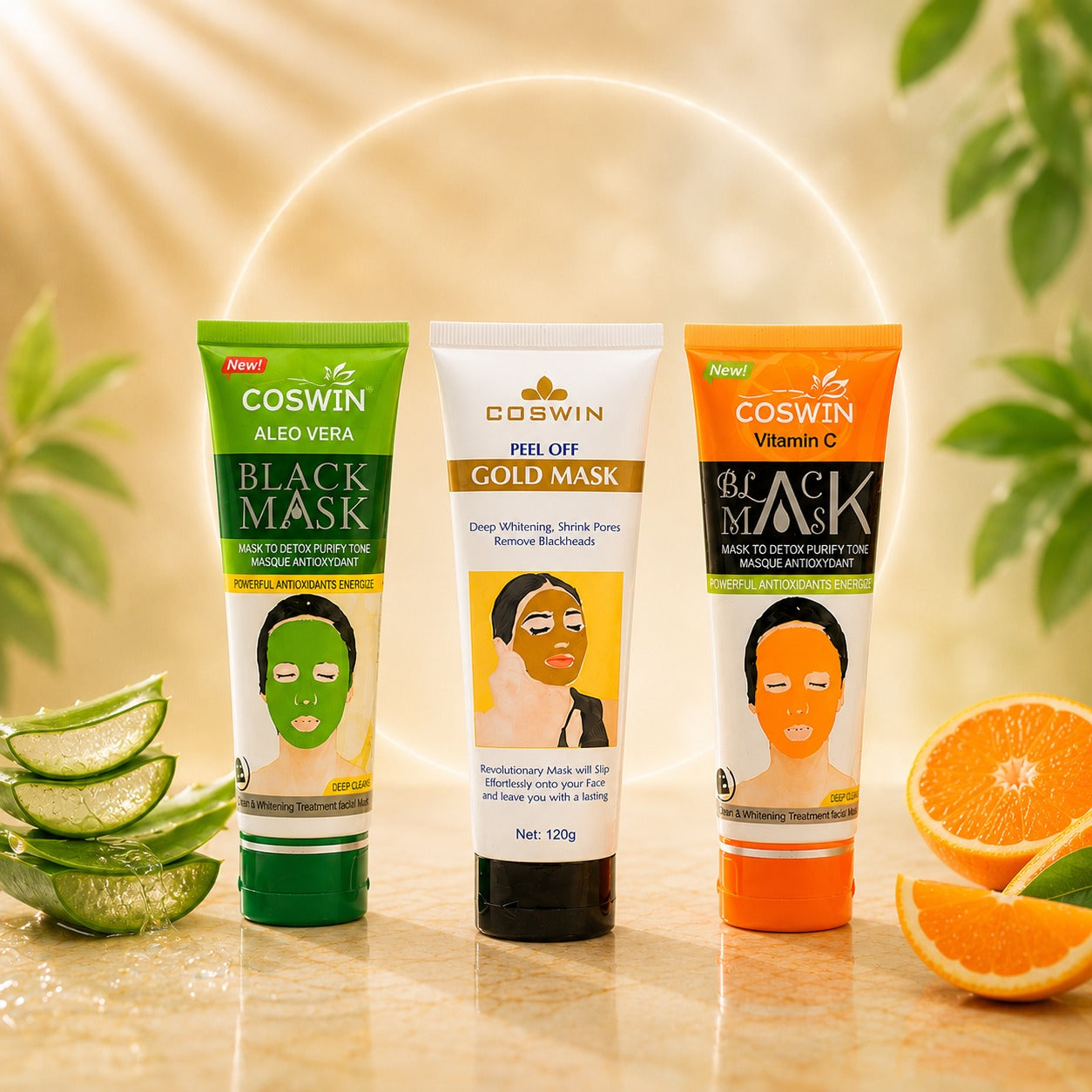 COSWIN Aloe Vera Black Mask – Deep Cleansing Facial Mask