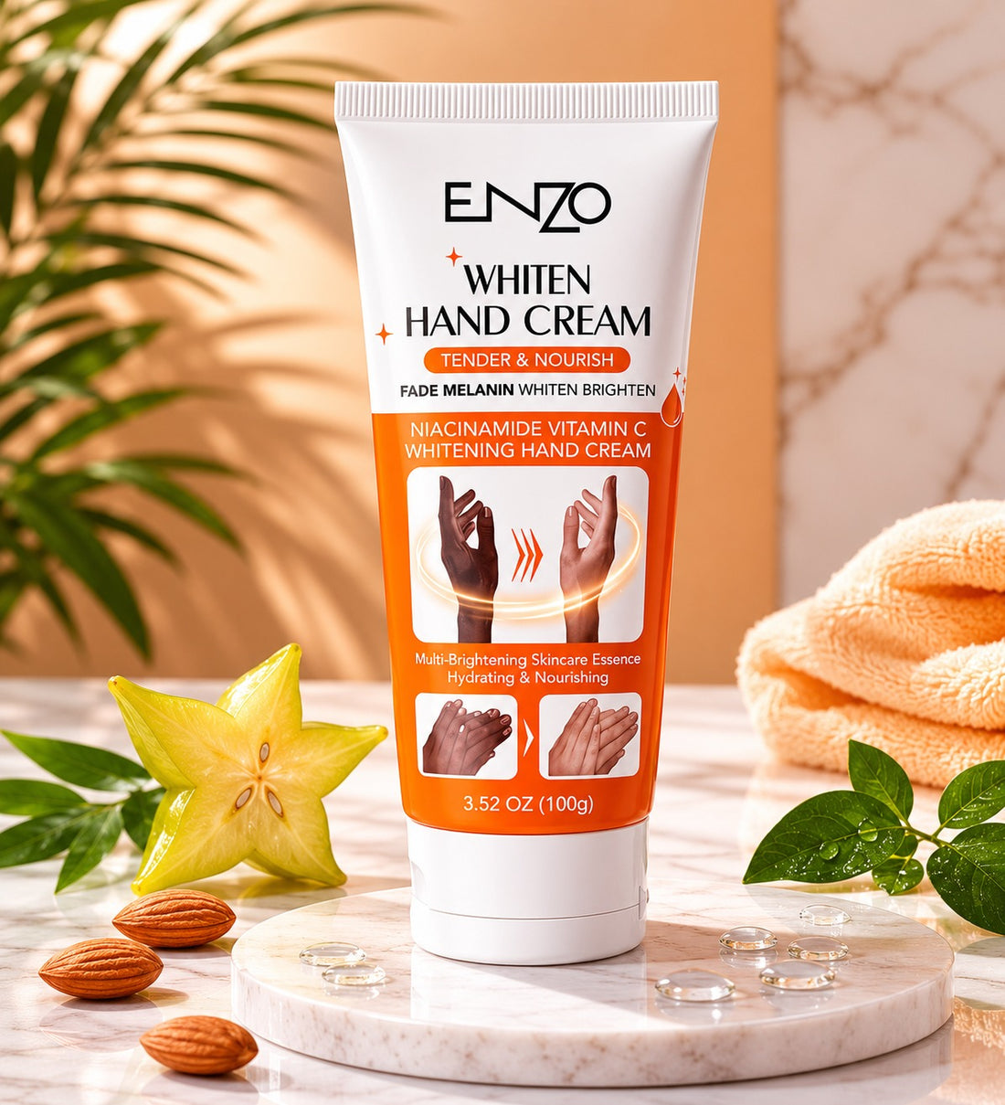 ENZO Niacinamide & Vitamin C Brightening Hand Cream – Hydrating & Nourishing