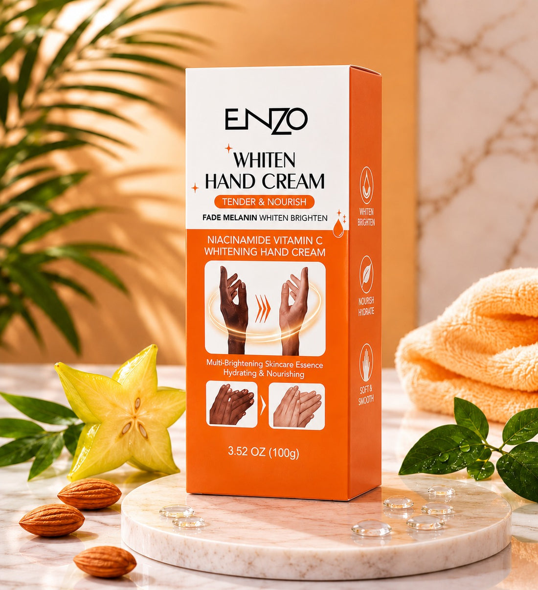 ENZO Niacinamide & Vitamin C Brightening Hand Cream – Hydrating & Nourishing