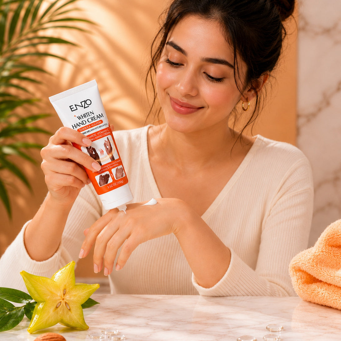 ENZO Niacinamide & Vitamin C Brightening Hand Cream – Hydrating & Nourishing