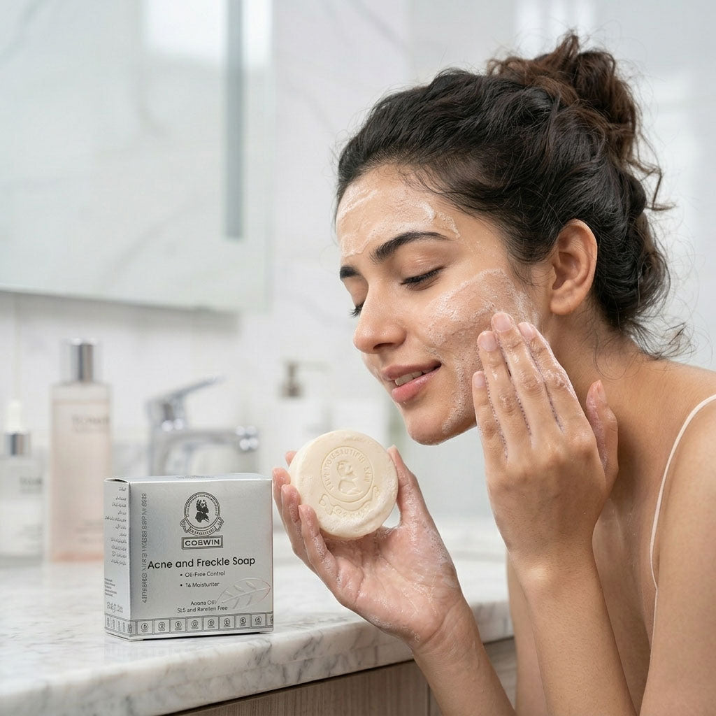 COSWIN Acne & Freckle Soap – Herbal Brightening Soap for Clear and Healthy Skin
